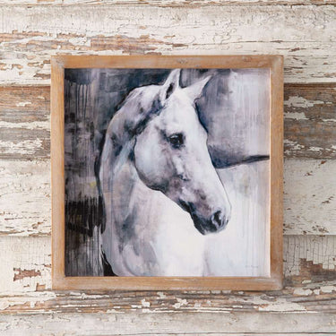 White Stallion Wall Art - Decorative Plaques